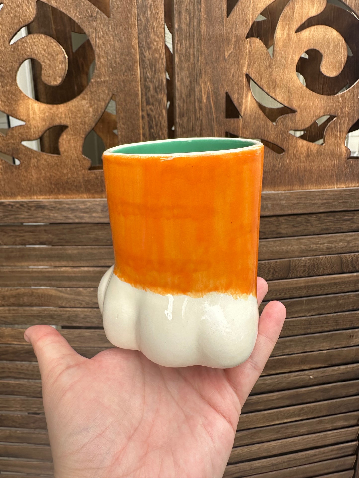 Orange Paw Mug