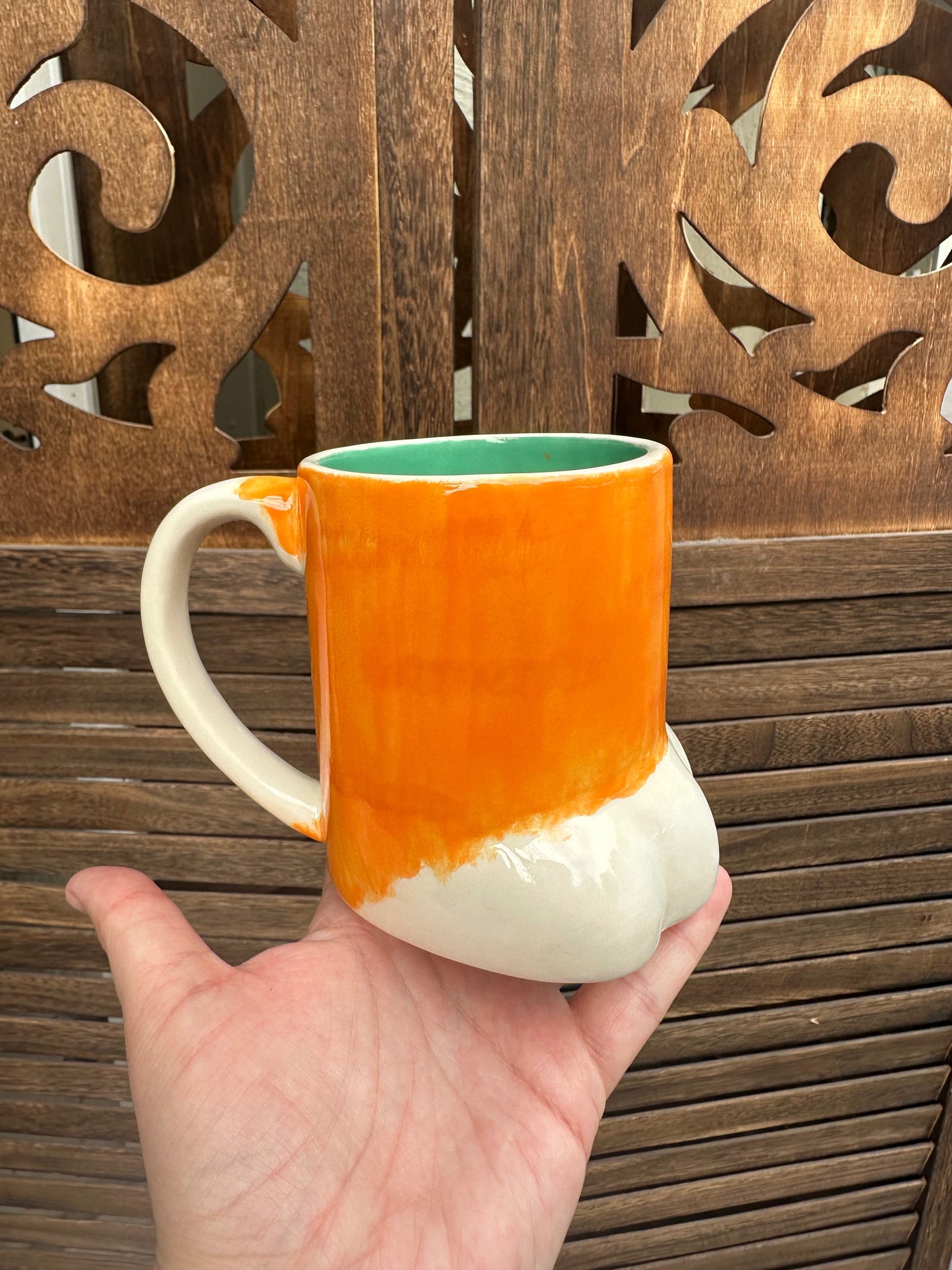 Orange Paw Mug