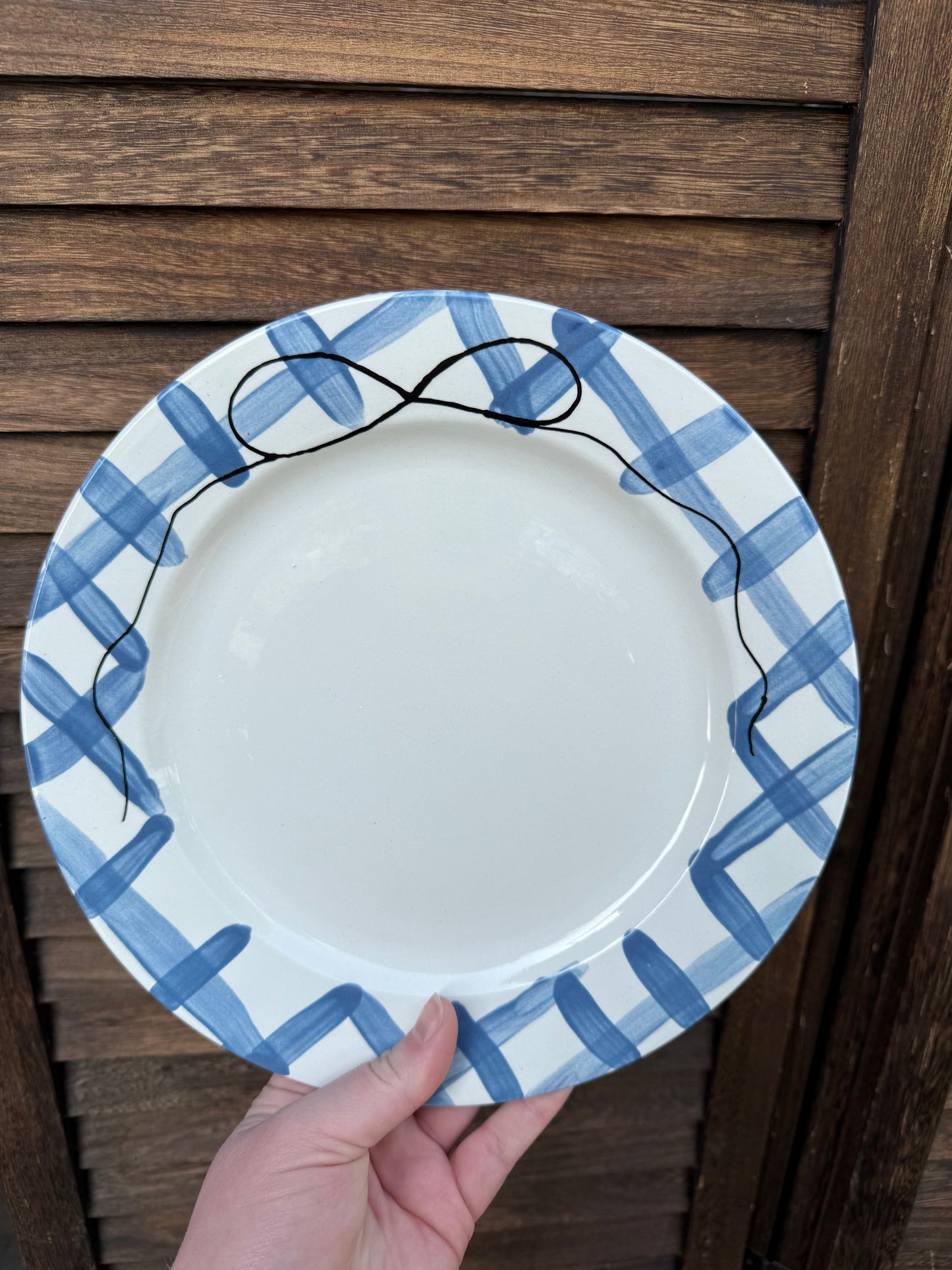 Gingham Plates
