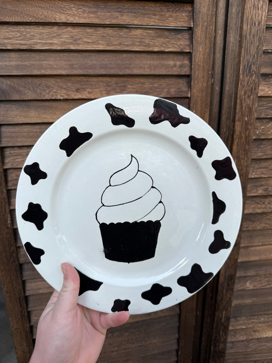 Cow Print Birthday Plate