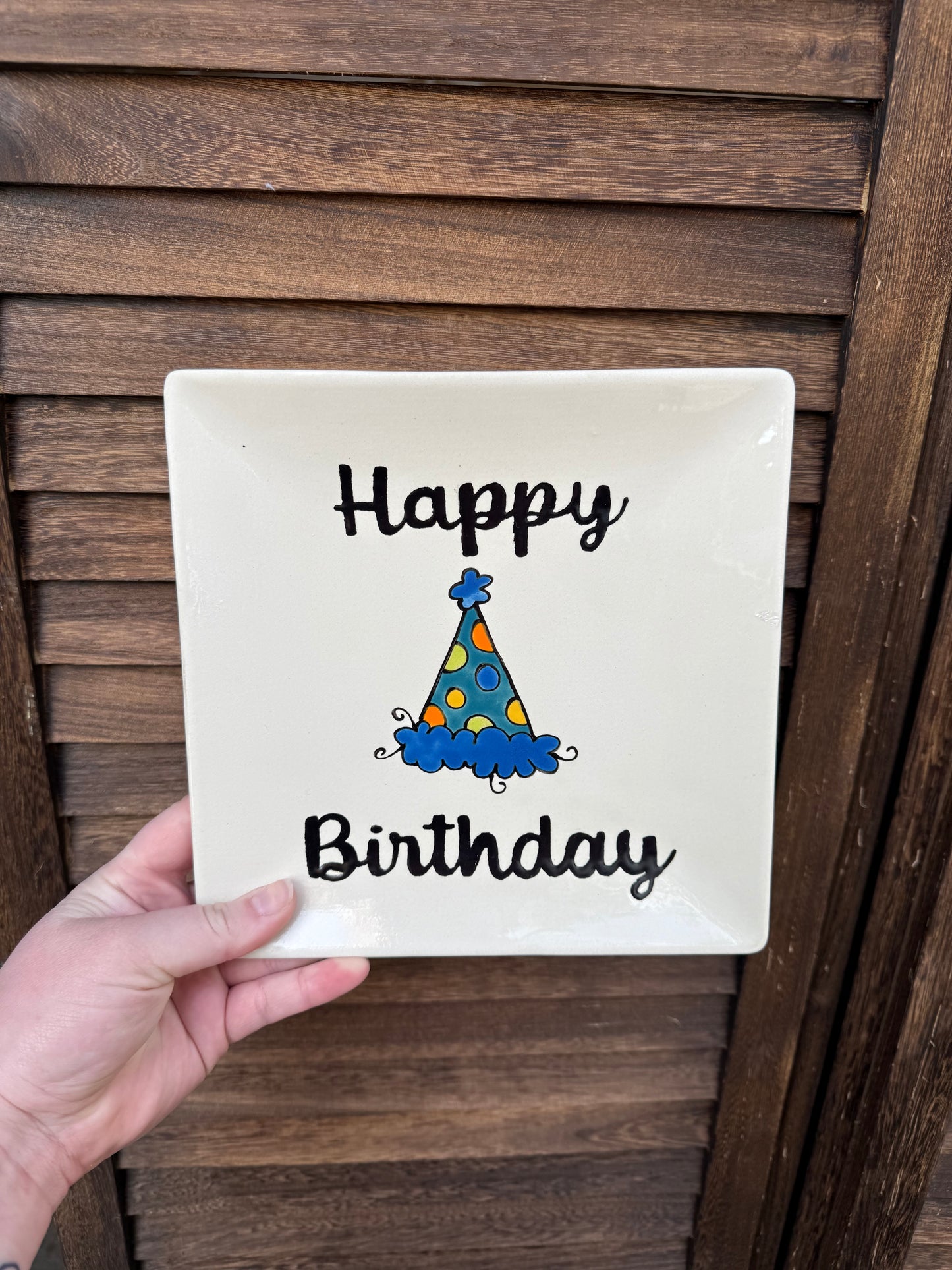 Square Birthday Plate