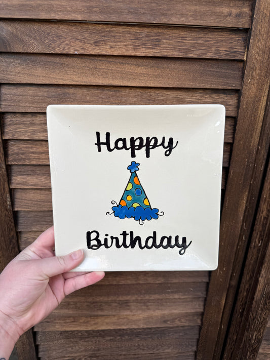 Square Birthday Plate